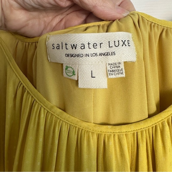 saltwater LUXE Celine Dotted Citrus Maxi Dress EUC - Picture 5 of 8
